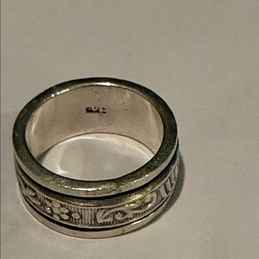 Solid Silver Spinner Ring - image 2